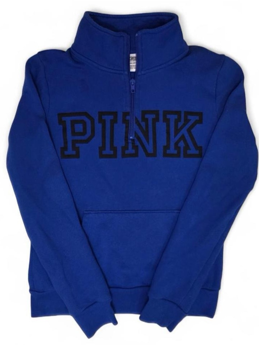 Victoria's Secret PINK Quarter Zip Sweatshirt Blue XS